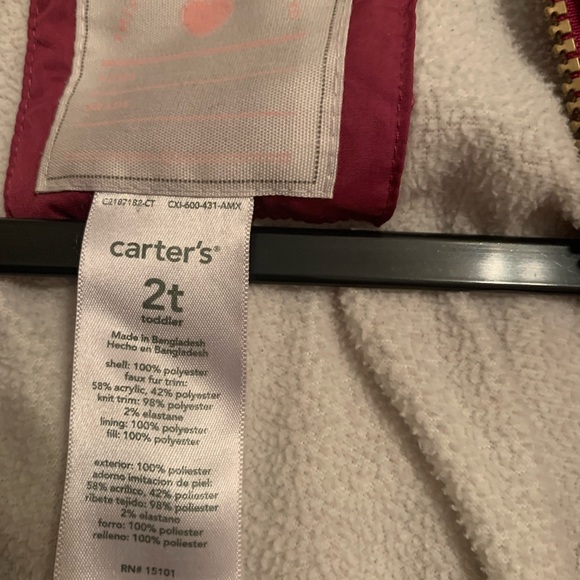 Carter’s jacket size 2 Toddler (used) - Picture 2 of 3